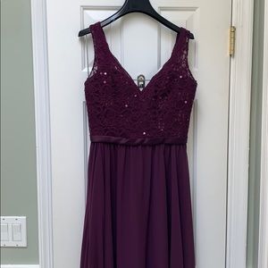 MoriLee Bridesmaid Dress, Plum